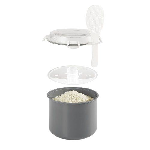 Cocedor de arroz y cereales para microondas - METALTEX
