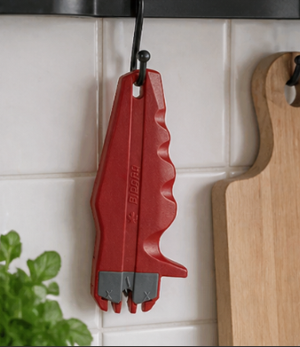 Afilador de Cuchillos y Tijeras Piraña - Afilador Manual Ergonómico para Cocina, Hogar y Profesional