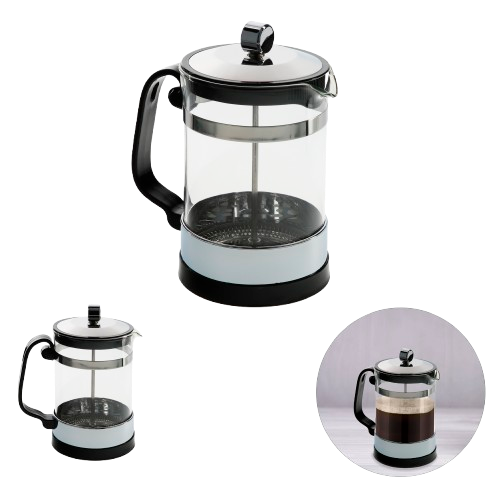 Cafetera Francesa De Cristal Y Acero Inoxidable - ORYX