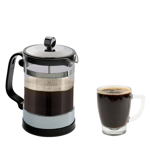 Cafetera Francesa De Cristal Y Acero Inoxidable - ORYX