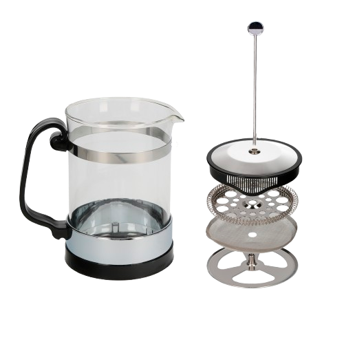 Cafetera Francesa De Cristal Y Acero Inoxidable - ORYX