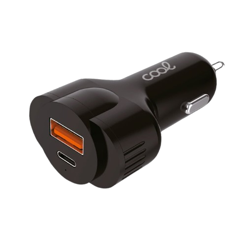 Cargador Coche Universal Entrada USB + Entrada Tipo C - COOL (30W)