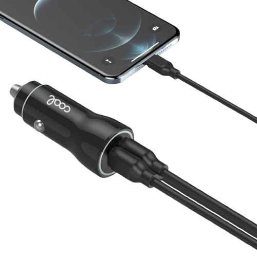 Cargador Coche Cable Tipo C (2 x Usb) - COOL
