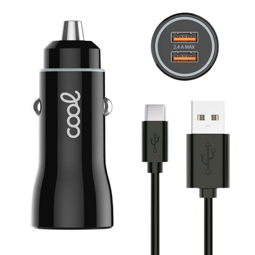 Cargador Coche Cable Tipo C (2 x Usb) - COOL