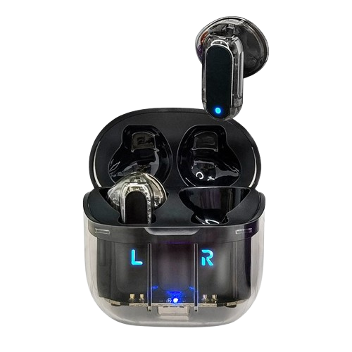 Auriculares Stereo Bluetooth Dual Pod Earbuds COOL Crystal Negro