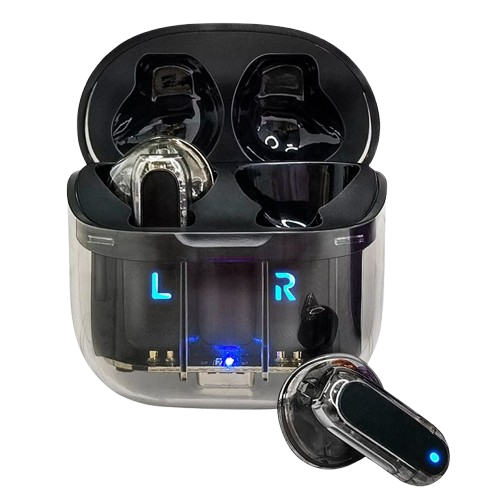 Auriculares Stereo Bluetooth Dual Pod Earbuds COOL Crystal Negro