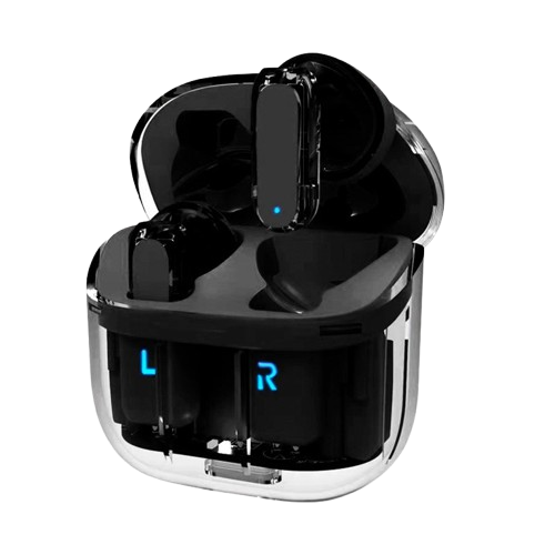 Auriculares Stereo Bluetooth Dual Pod Earbuds COOL Crystal Negro