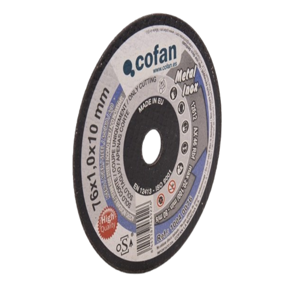 Discos de Corte Extrafinos Cofan para Acero Inoxidable y Metal - Alta Precisión para Amoladora, Corte Limpio