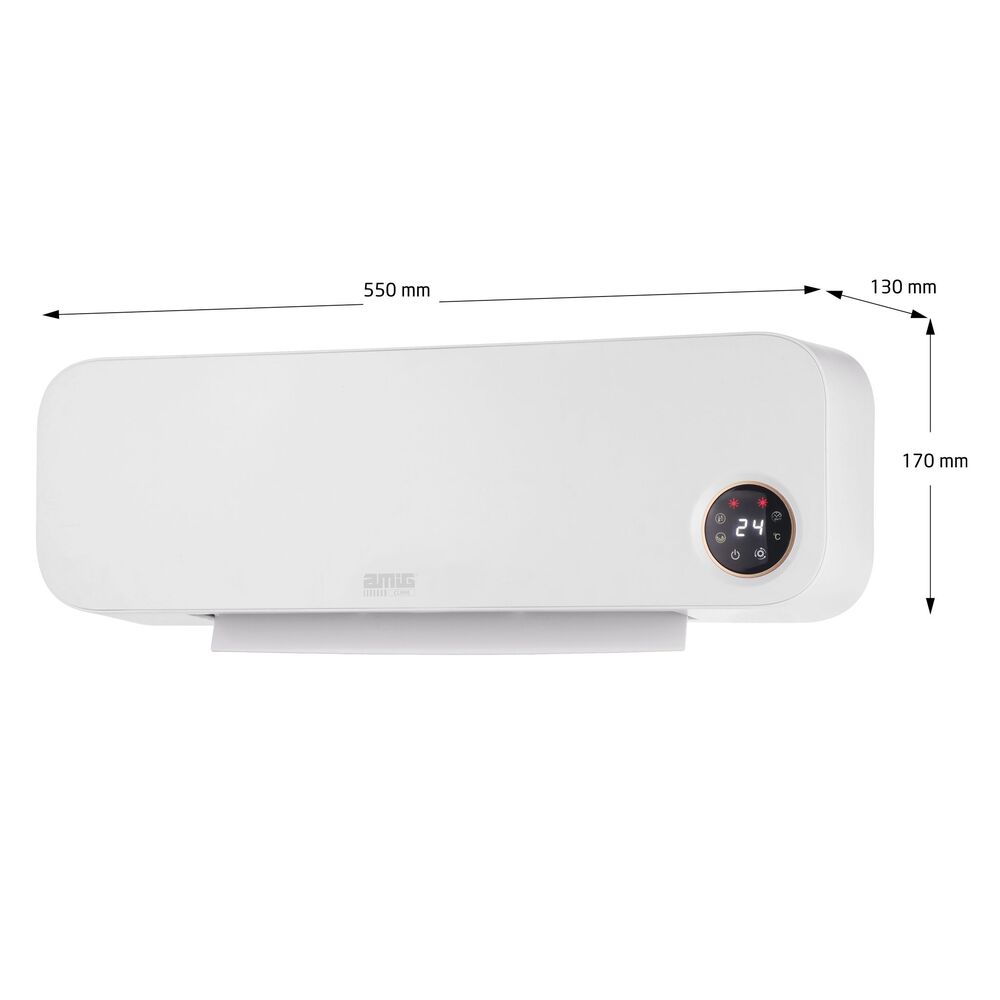 Calefactor Cerámico de Pared Mod. KILAUEA - Climatizador Vertical Colgante de Rápido Calentamiento