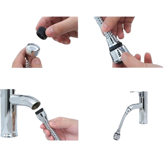 Extensores de grifo flexibles de 360 grados