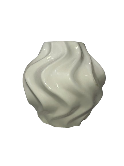 Florero Espirales artesanal de porcelana