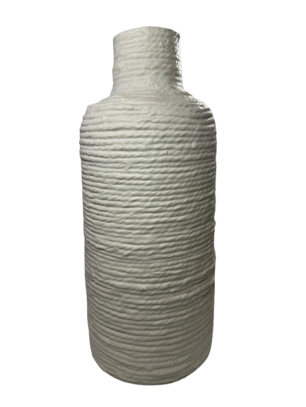 Florero Marfil Trenzado de porcelana