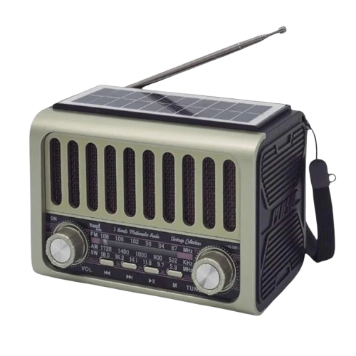 Radio vintage 3 Bandas panel solar - SAMI